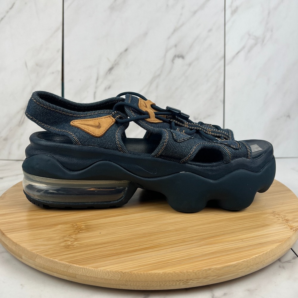 Nike Air Max Koko SE Womens Size 10 Armory Navy Flax Platform Sandals HF1062-400